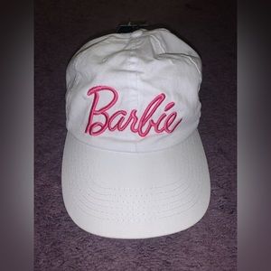 White Barbie Baseball Hat/Cap - Pink Stitching NWT OSFM